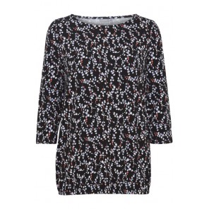 Z T-shirt 3/4 print - Zwart rose